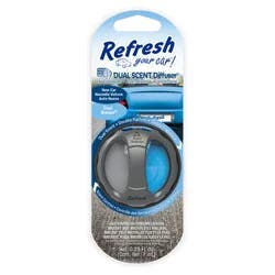 Refresh Your Car! Dual Scent Diffuser New Car/Cool Breeze Air Freshener 0.23 fl oz