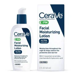 CeraVe Face Moisturizer,PM Facial Moisturizing Lotion,Night Cream for Normal to Oily Skin - 2 fl oz​​