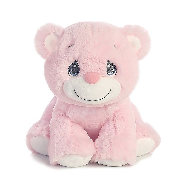 slide 1 of 3, Aurora World Precious Moments Charlie Bear - Pink, 8.5 in