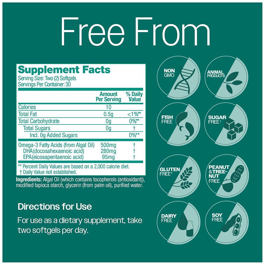 slide 5 of 5, Ovega-3 500 mg Omega-3 60 Mini Softgels, 60 ct