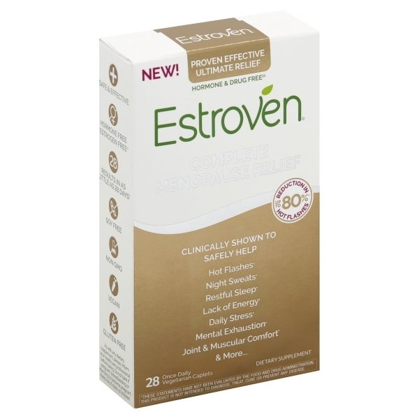 slide 1 of 4, Estroven Complete Menopause Relief Vegetarian Caplets, 28 ct