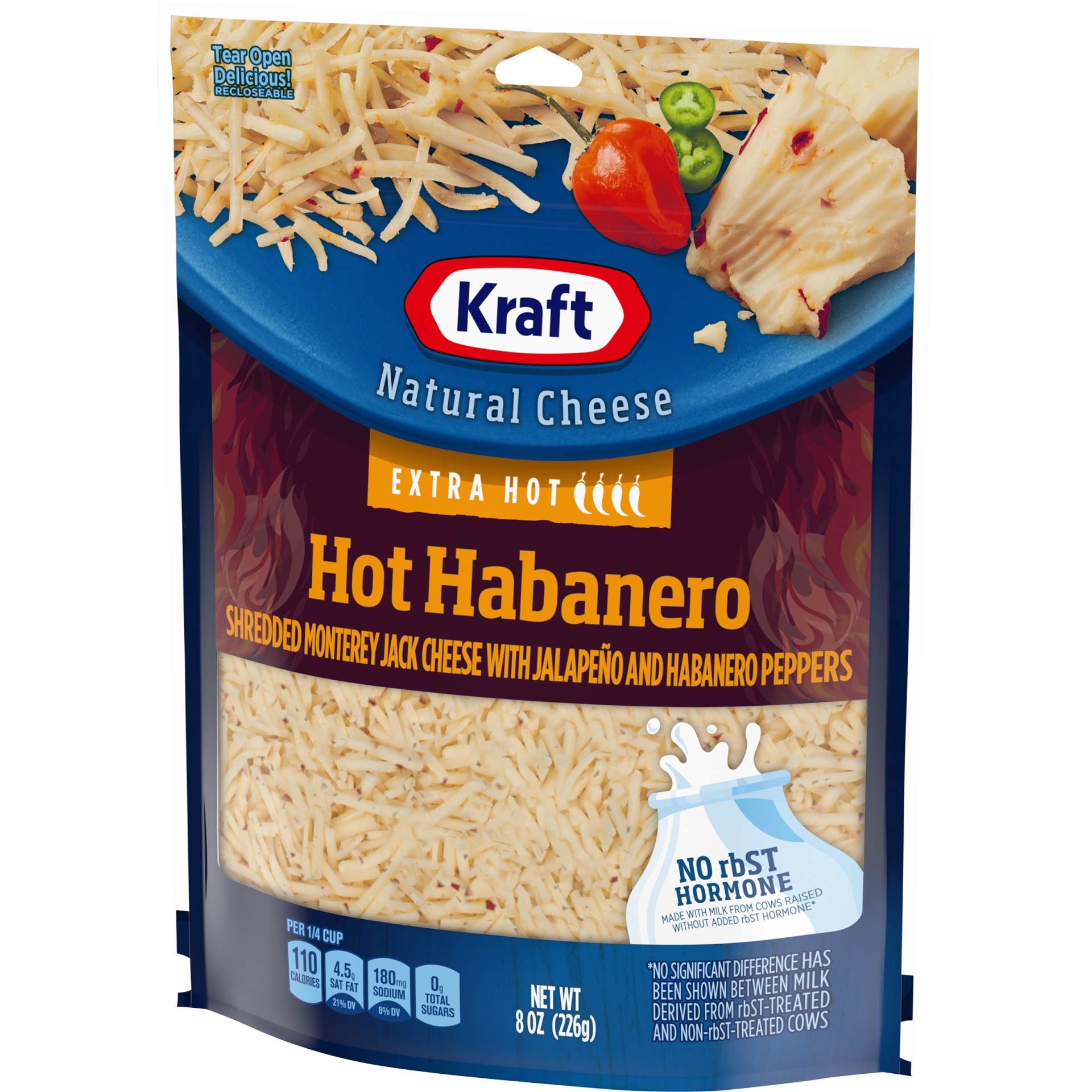 Kraft Shredded Hot Habanero Cheese 8 oz Shipt