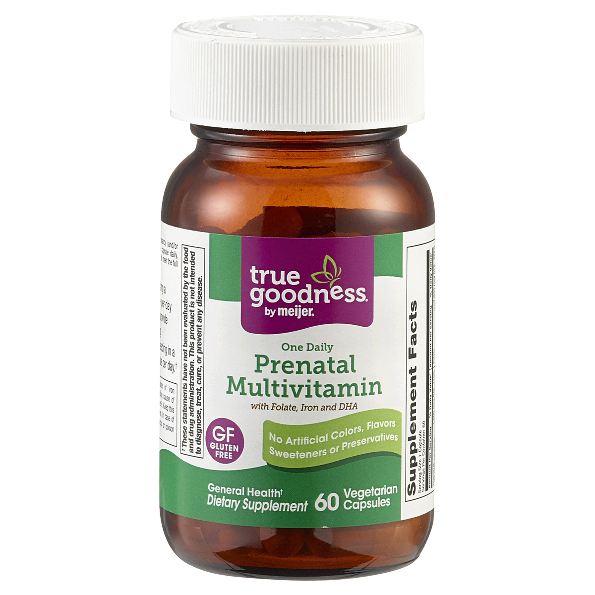 slide 1 of 1, True Goodness Prenatal Multivitamin, 60 Vegetarian Capsules, 60 CT