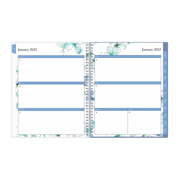 slide 2 of 5, Blue Sky Frosted Weekly/Monthly Safety Wirebound Planner, 8-1/2'' X 11'', Lindley, January To December 2022, 100654, 1 ct