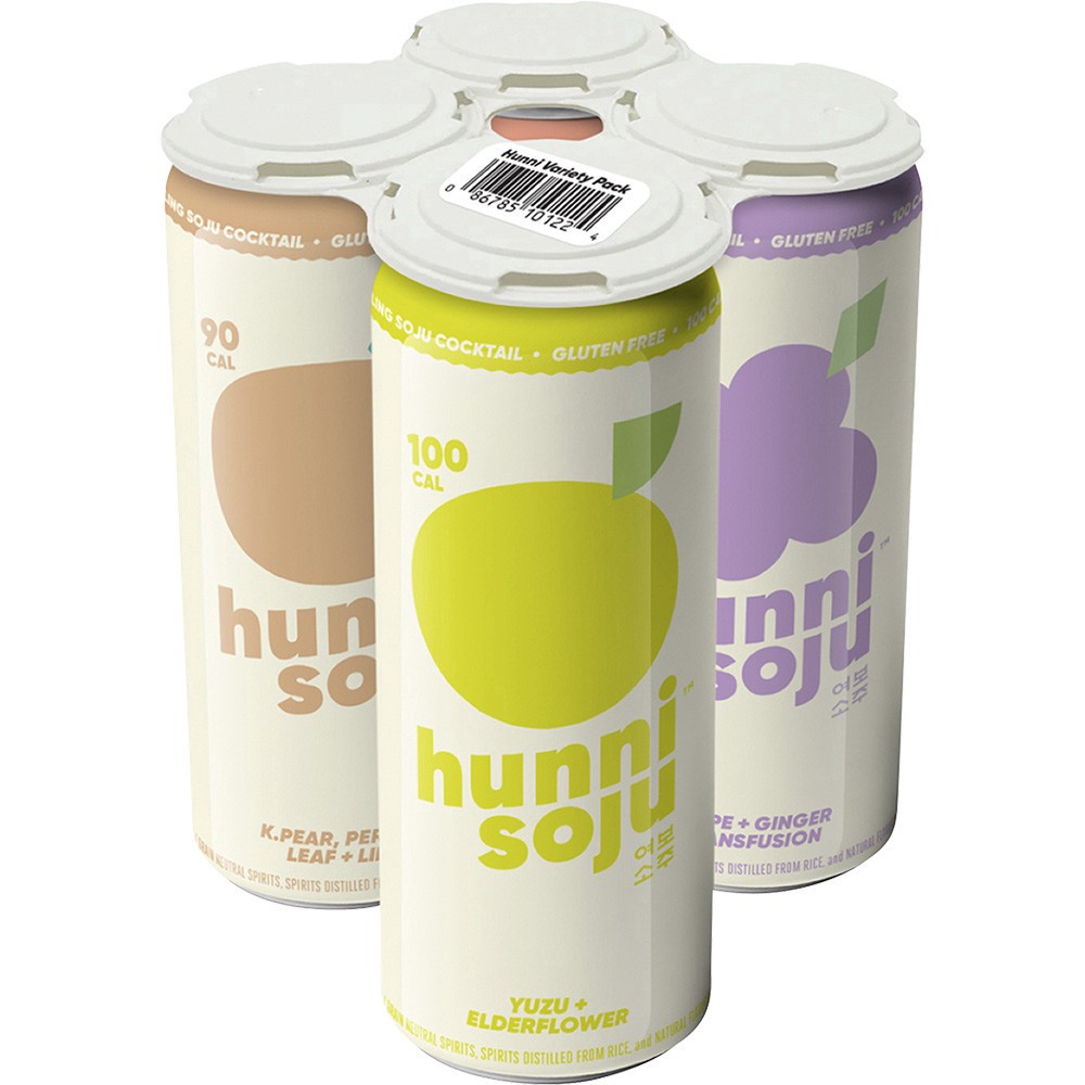 slide 1 of 1, Yobo Drinks Hunni Sparkling Soju Mixed 4pk, 355ml, 4 ct; 12 oz