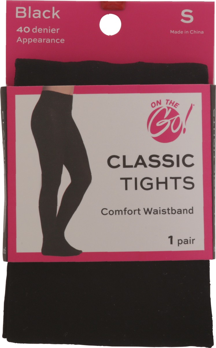 slide 6 of 11, On the Go Black Classic Tights Small 1 ea, 1 ct