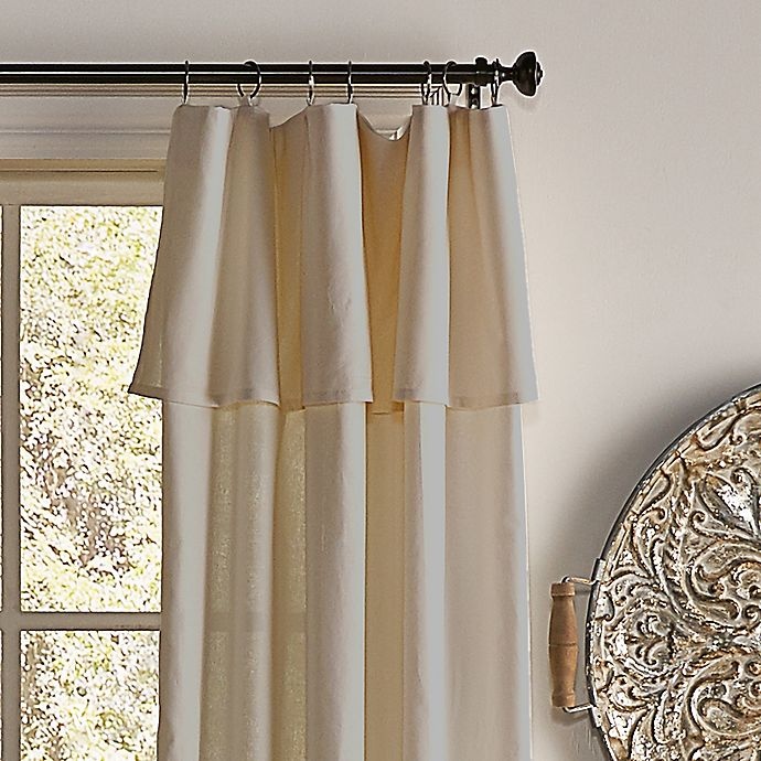 slide 3 of 6, Mercantile Drop Cloth Light Filtering Window Curtain Panel - Linen, 84 in