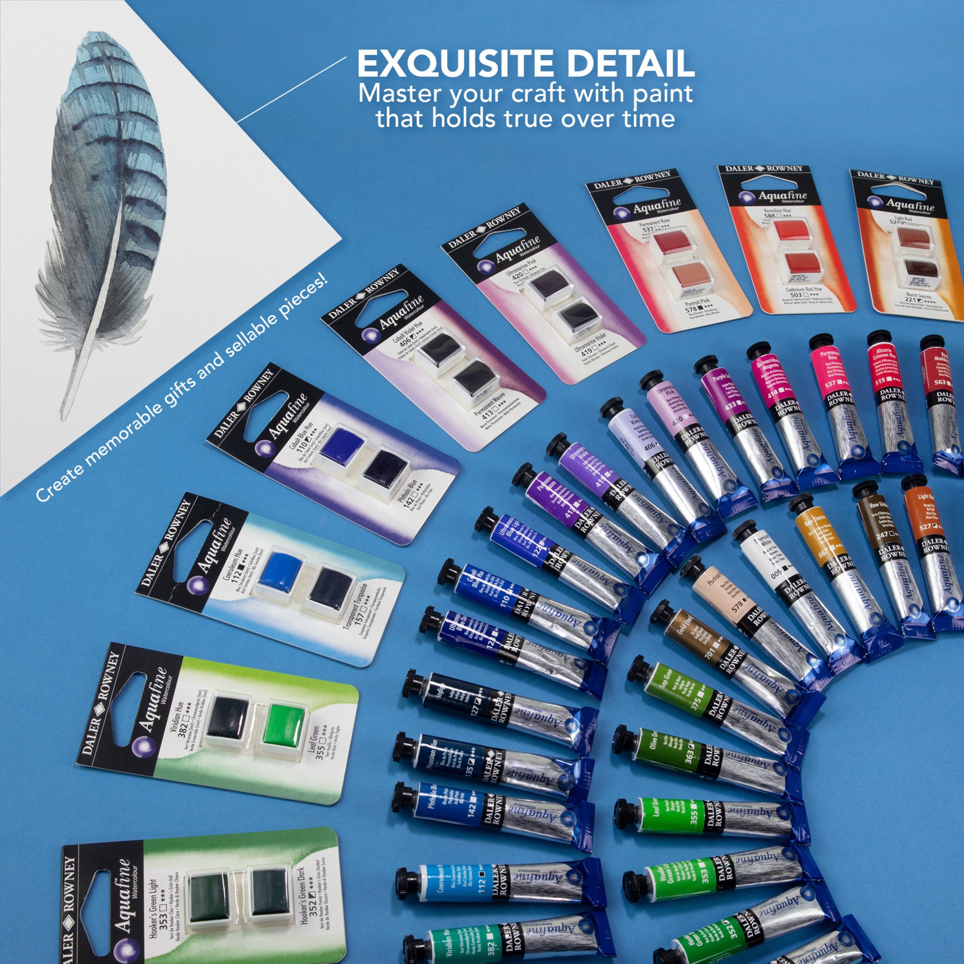 slide 2 of 5, Daler-Rowney Aquafine Watercolour Paint, 8ml, 8 ml