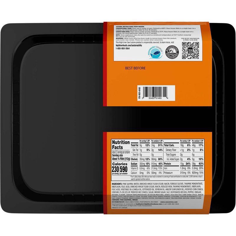 slide 4 of 5, Sea Cuisine Honey Chipotle Salmon Fillets, 10.5 oz, 10.5 oz