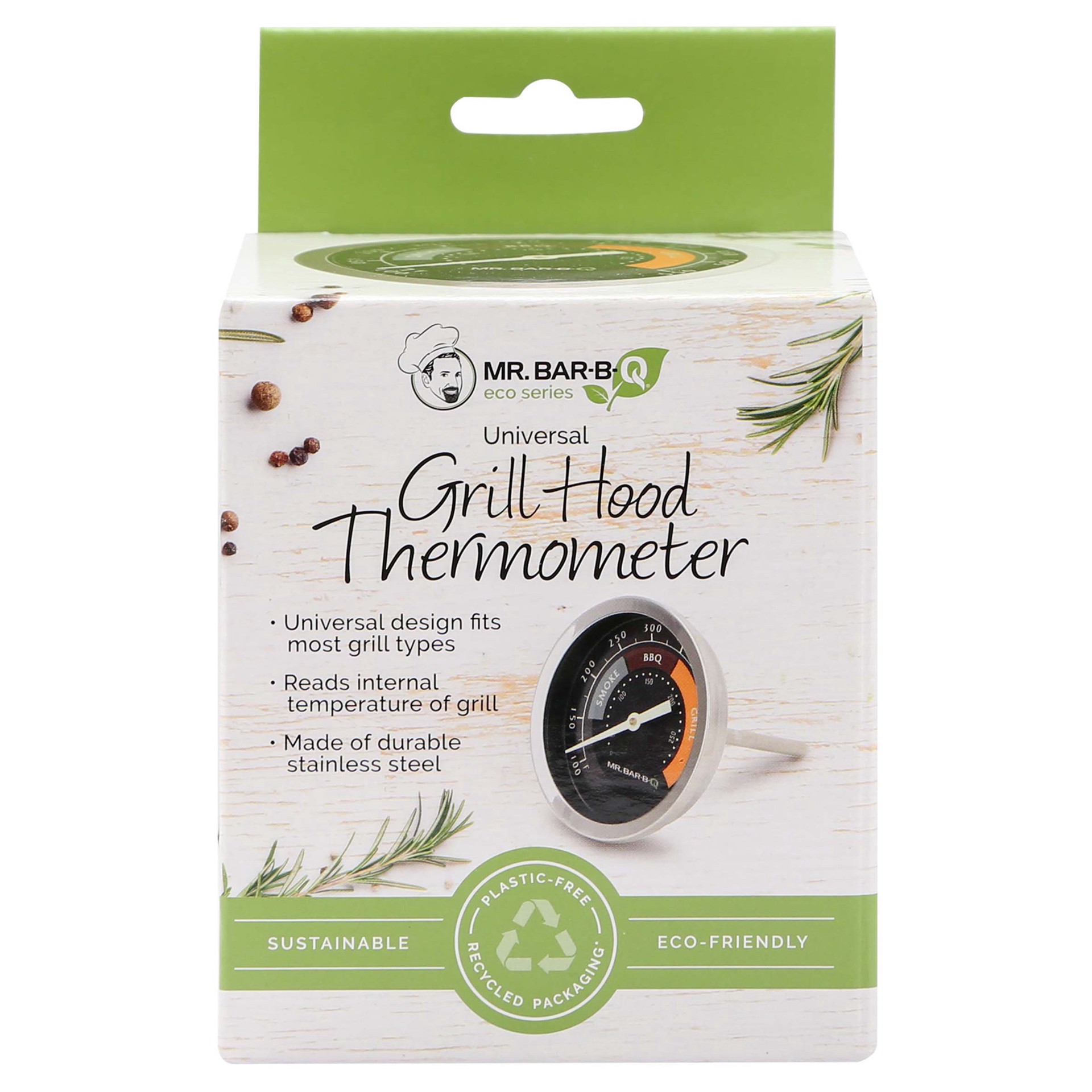 slide 1 of 1, Mr. Bar-B-Q Eco Series Grill Hood Thermometer, 1 ct