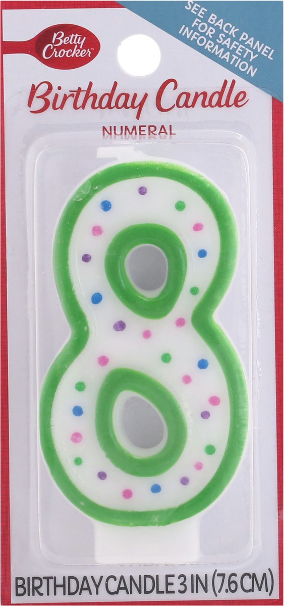 slide 3 of 9, Betty Crocker Candles Birthday Numeral 8 - 1 Count, 1 ct