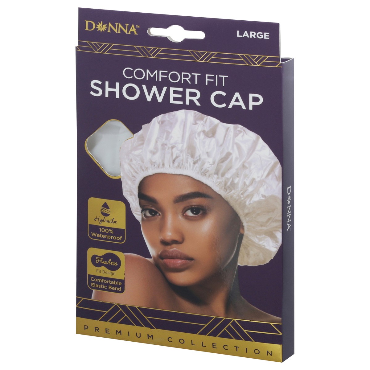 slide 4 of 11, Donna Premium Collection Comfort Fit Shower Cap Large 1 ea, 1 ct