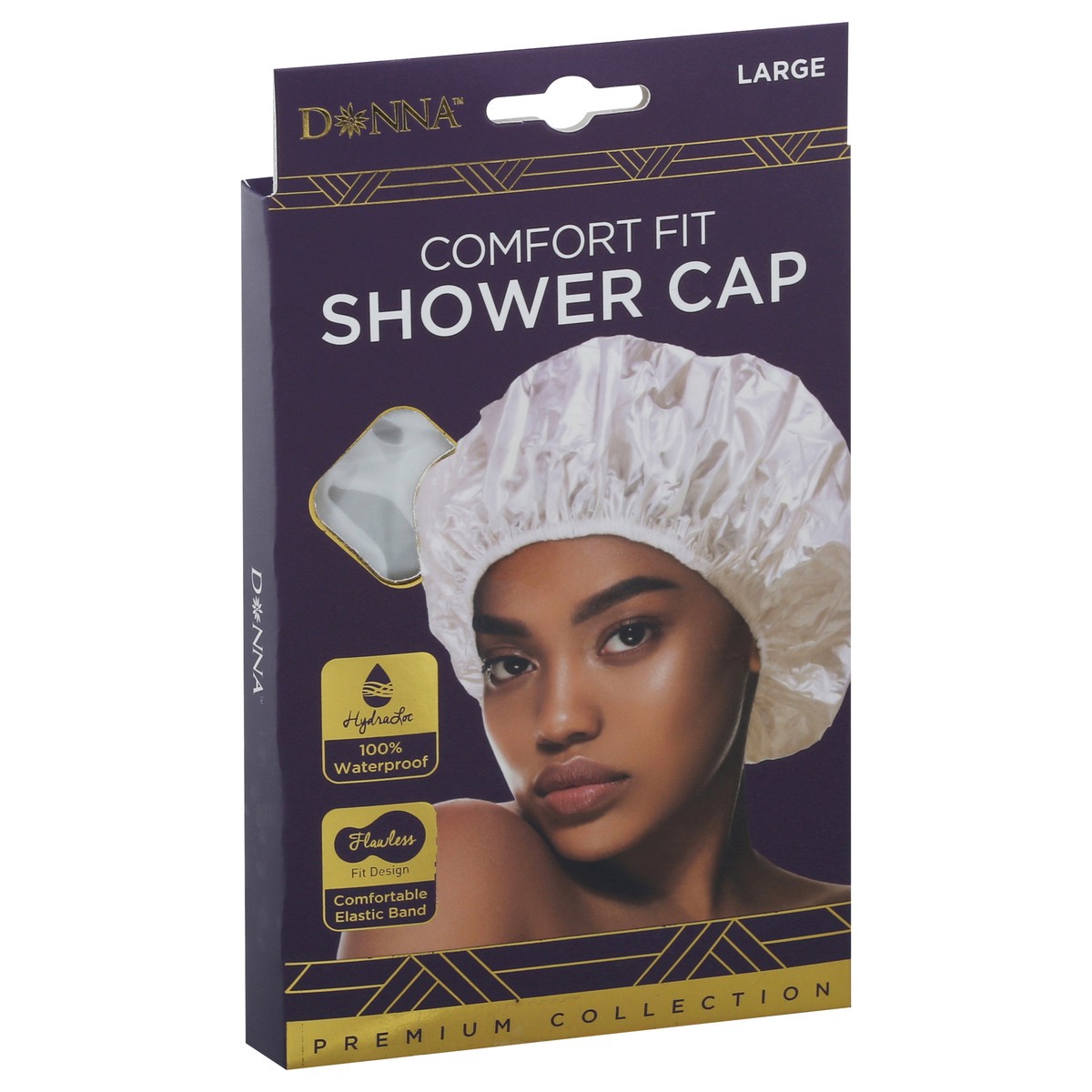slide 11 of 11, Donna Premium Collection Comfort Fit Shower Cap Large 1 ea, 1 ct