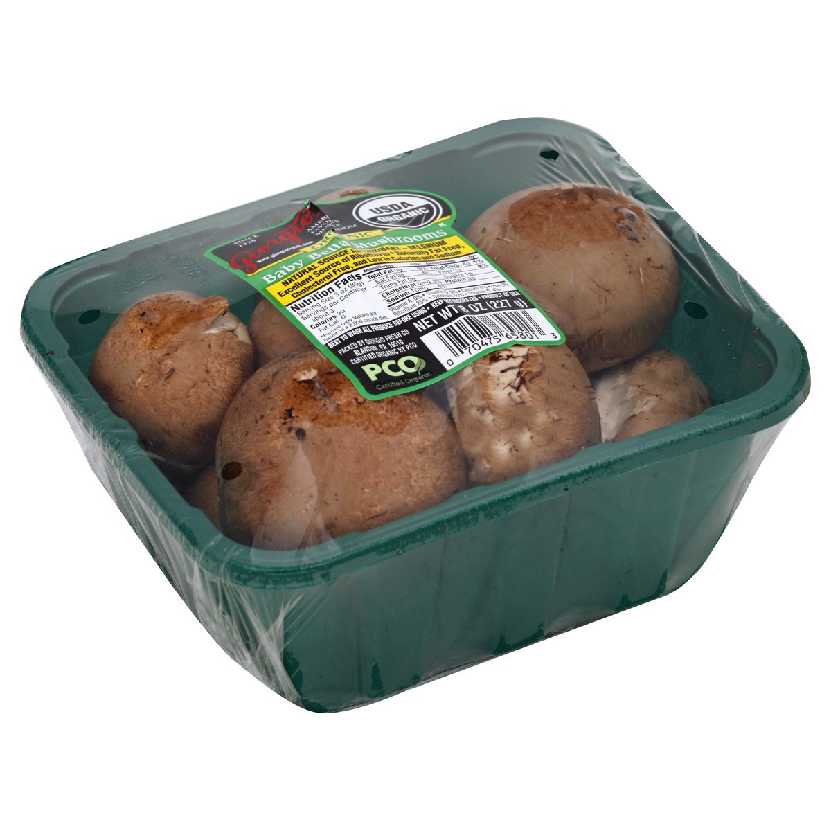 slide 3 of 4, Giorgio Organic Baby Bella Mushroom, 8 oz