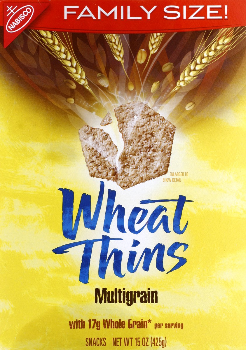 slide 4 of 4, Wheat Thins Multigrain Family Size Crackers, 15 oz