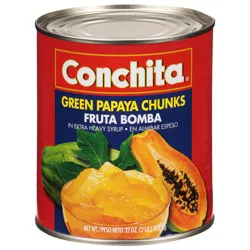 Conchita Green Papaya Chunks In Extra Heavy Syrup 34Oz