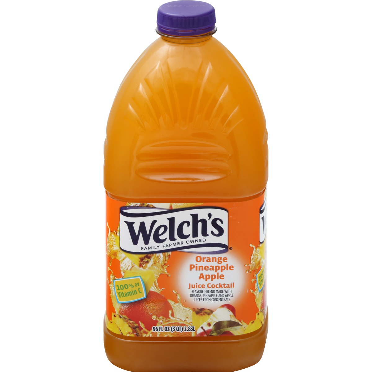 slide 1 of 10, Welch's Orange Pineapple Apple Juice Cocktail, 96 fl oz