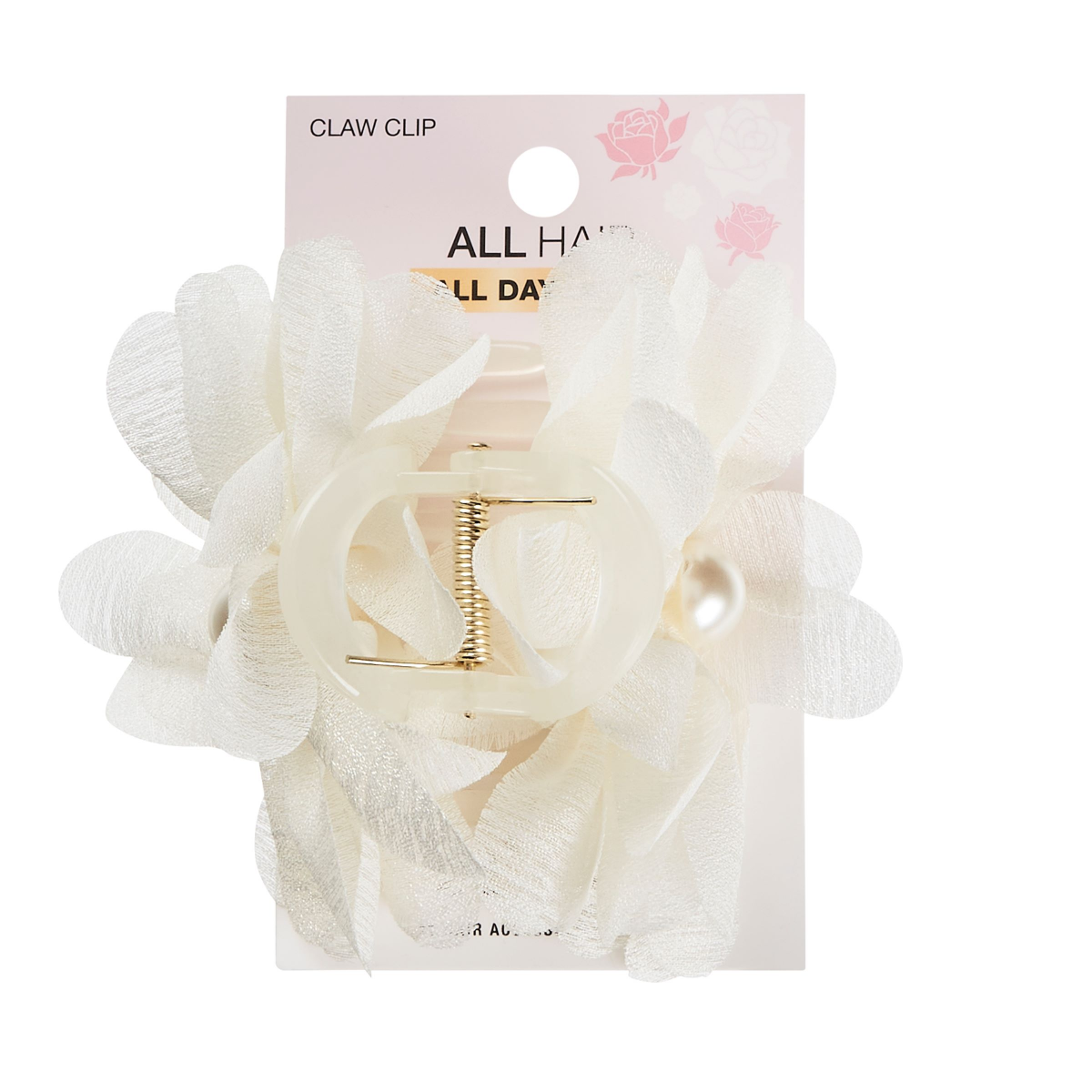 slide 1 of 1, scünci Scunci Flower With Pearl Center Claw, 1 Ct, 1 ct