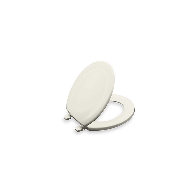 slide 1 of 1, Kohler Stonewood Round Toilet Seat - Biscuit, 1 ct