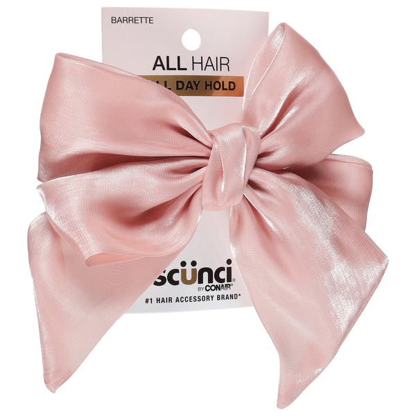 slide 1 of 1, scünci Scunci Bow Barrette, 1 Ct, 1 ct