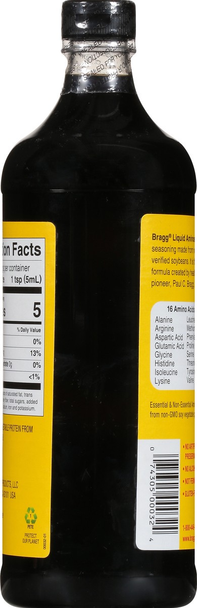 slide 5 of 9, Bragg Aminos Liquid, 32 fl oz