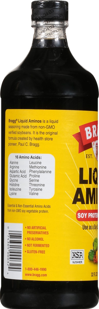 slide 7 of 9, Bragg Aminos Liquid, 32 fl oz