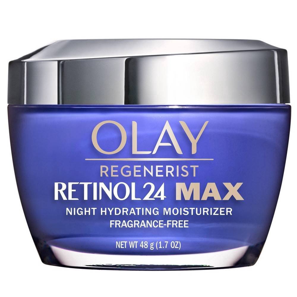 slide 8 of 9, Olay Regenerist Retinol 24 MAX Night Face Moisturizer, 1.7 Oz, 1.7 oz