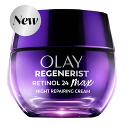 Olay Retinol Max Night Cream for Women, Anti-Aging Face Moisturizer, Fragrance-Free, Non Greasy - Anti-Wrinkle, Smooth Fine Lines, Hydrating Skin Care - Triple Collagen Cream, Peptide, Niacinamide, 1.7oz