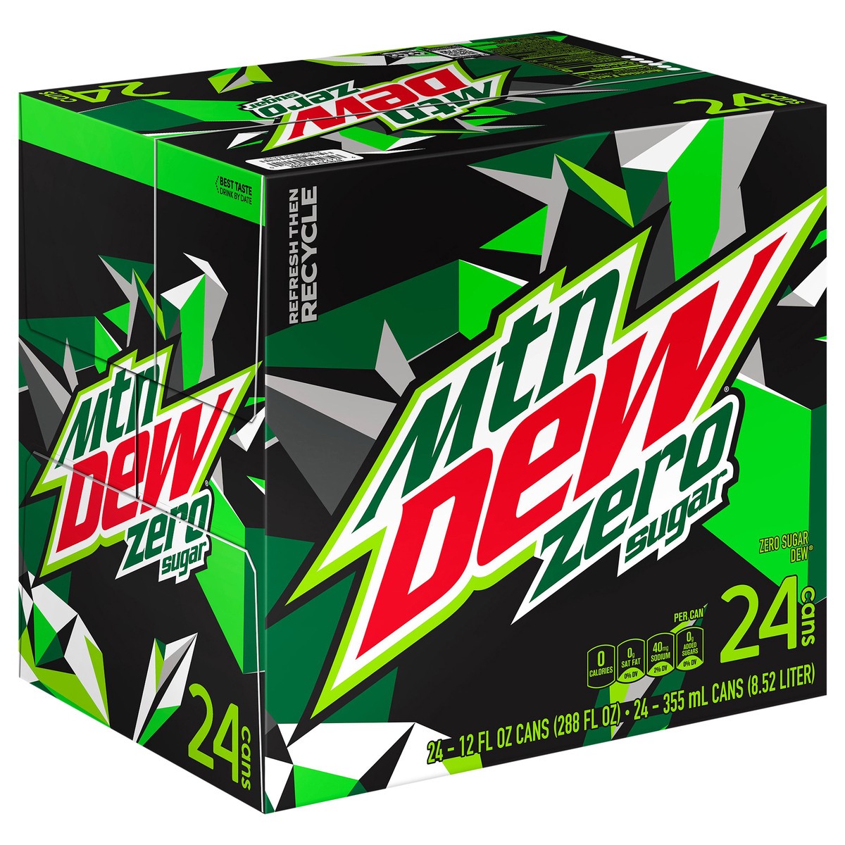 slide 3 of 6, Mountain Dew Zero Sugar Soda 24 Pack, 24 ct