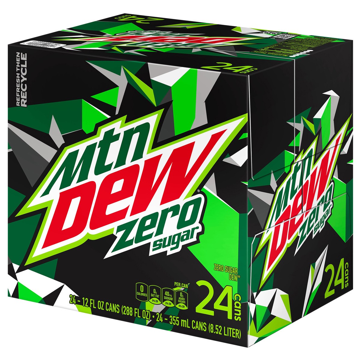 slide 6 of 6, Mountain Dew Zero Sugar Soda 24 Pack, 24 ct