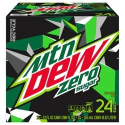 Mountain Dew Zero Sugar Soda - 24 ct