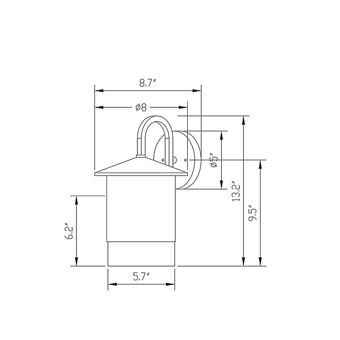 slide 3 of 3, Filament Design 1-Light Cylinder Outdoor Wall Sconce - Antique Bronze, 1 ct