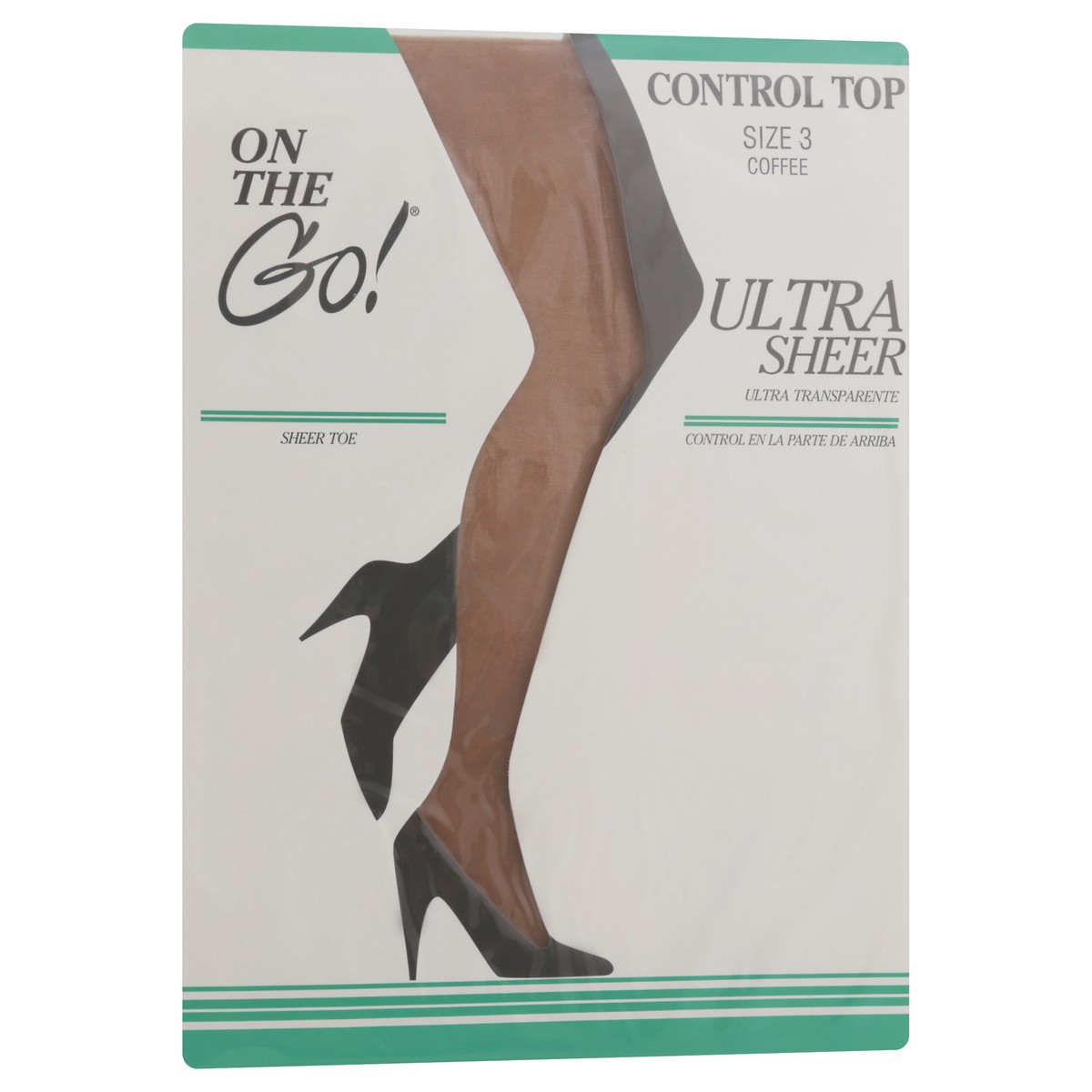 slide 10 of 11, On the Go! Coffee Control Top Sheer Toe Size 3 1 ea, 1 ct