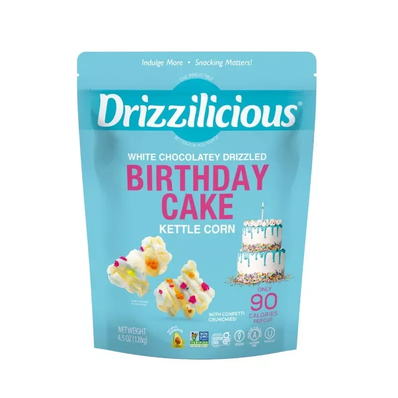 slide 1 of 4, Drizzilicious Birthday Cake Popcorn, 4.5 oz, 4.5 oz