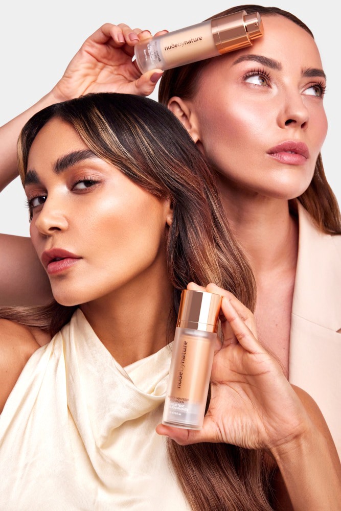 slide 3 of 5, Nude by Nature Perfect Skin Filter Foundation - C1 Porcelain, 1 ct