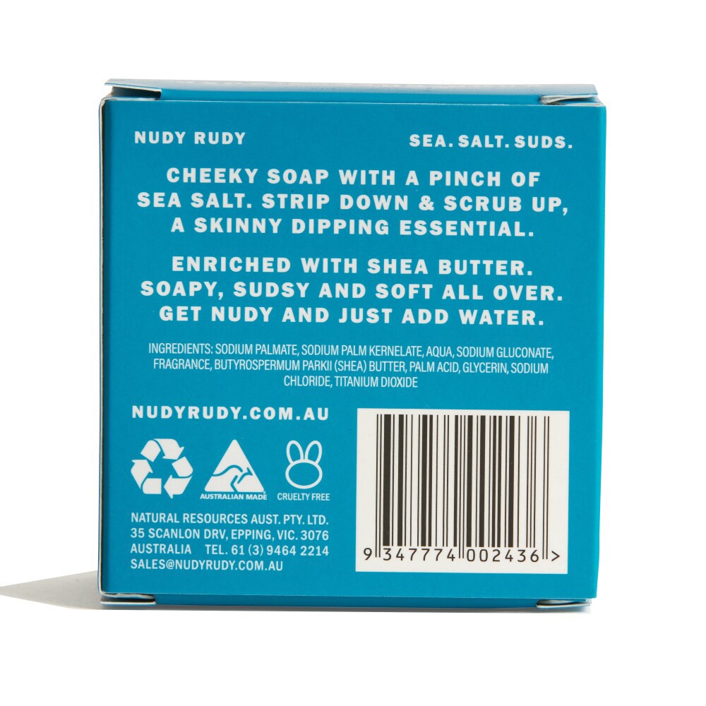 slide 2 of 2, Nudy Rudy Shea Butter Bar Soap Sea Salt Sud, 4.2 oz