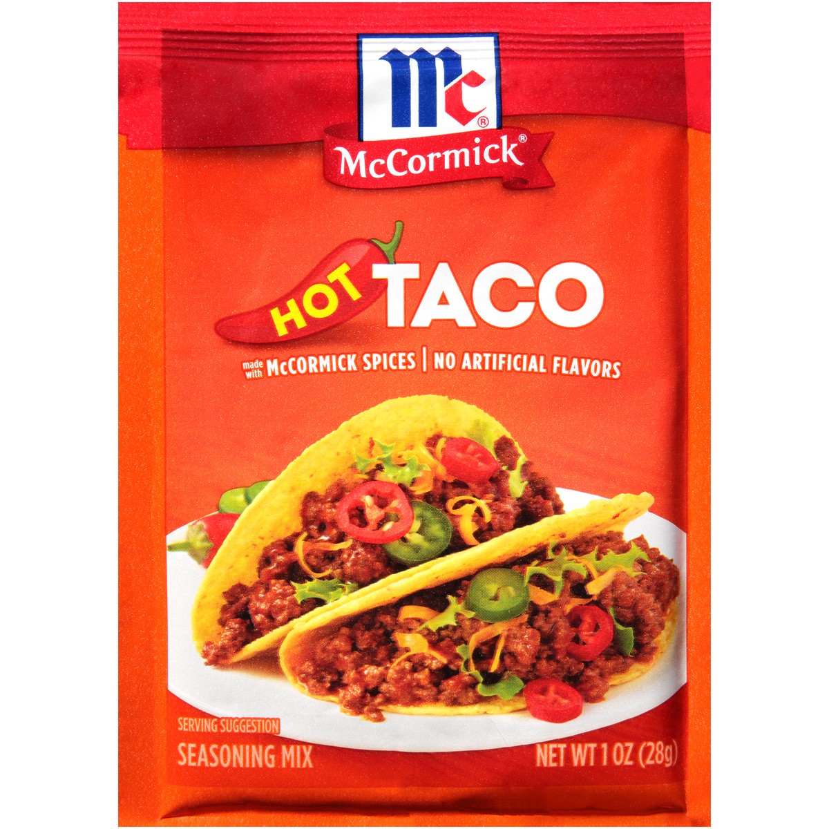 slide 4 of 7, McCormick Hot Taco Seasoning Mix - 1oz, 1 oz