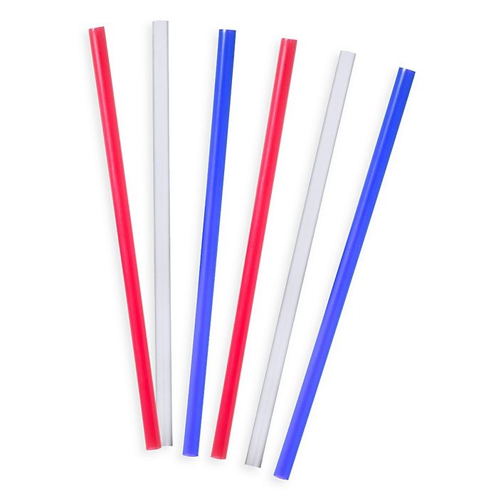 slide 1 of 1, Tervis 11-Inch Straight Drinking Straws - Traditional Colors, 6 ct; 11 in
