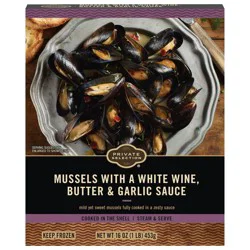 Private Selection Mussels With White Wine, Butter & Garlic Sauce