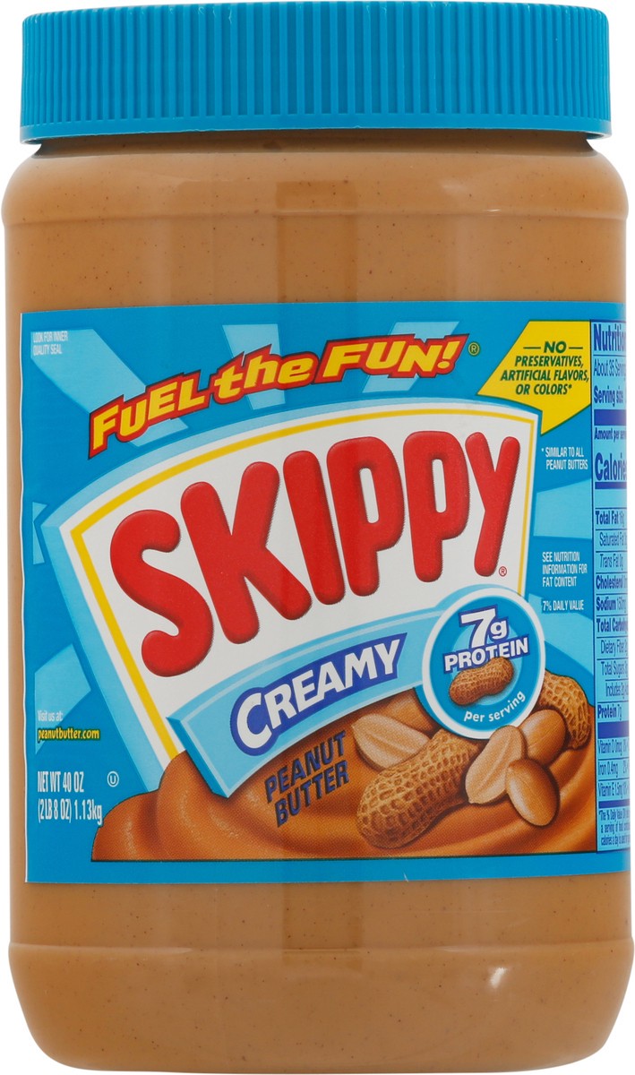 slide 6 of 9, Skippy Creamy Peanut Butter 40 oz, 40 oz