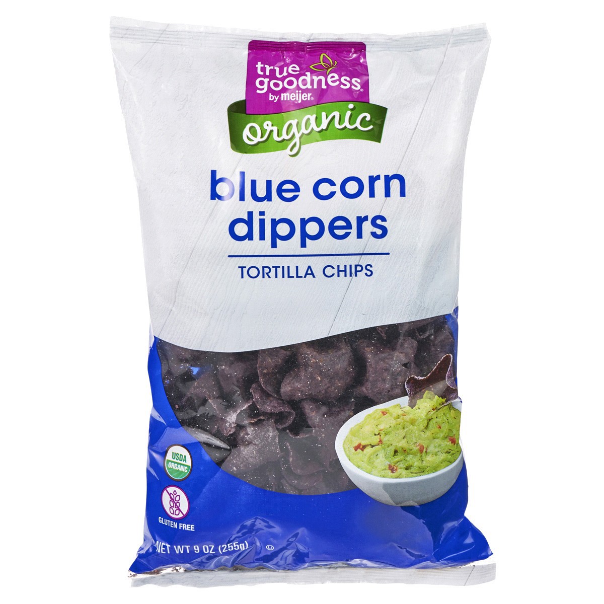 slide 1 of 9, True Goodness Organic Blue Corn Dippers, 9 oz