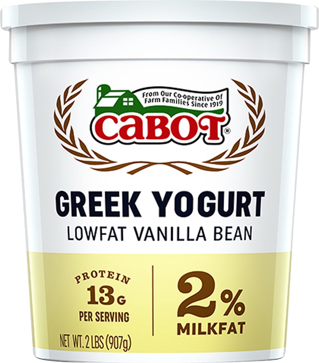 slide 2 of 2, Cabot Lowfat Vanilla Bean Greek Yogurt, 32 oz