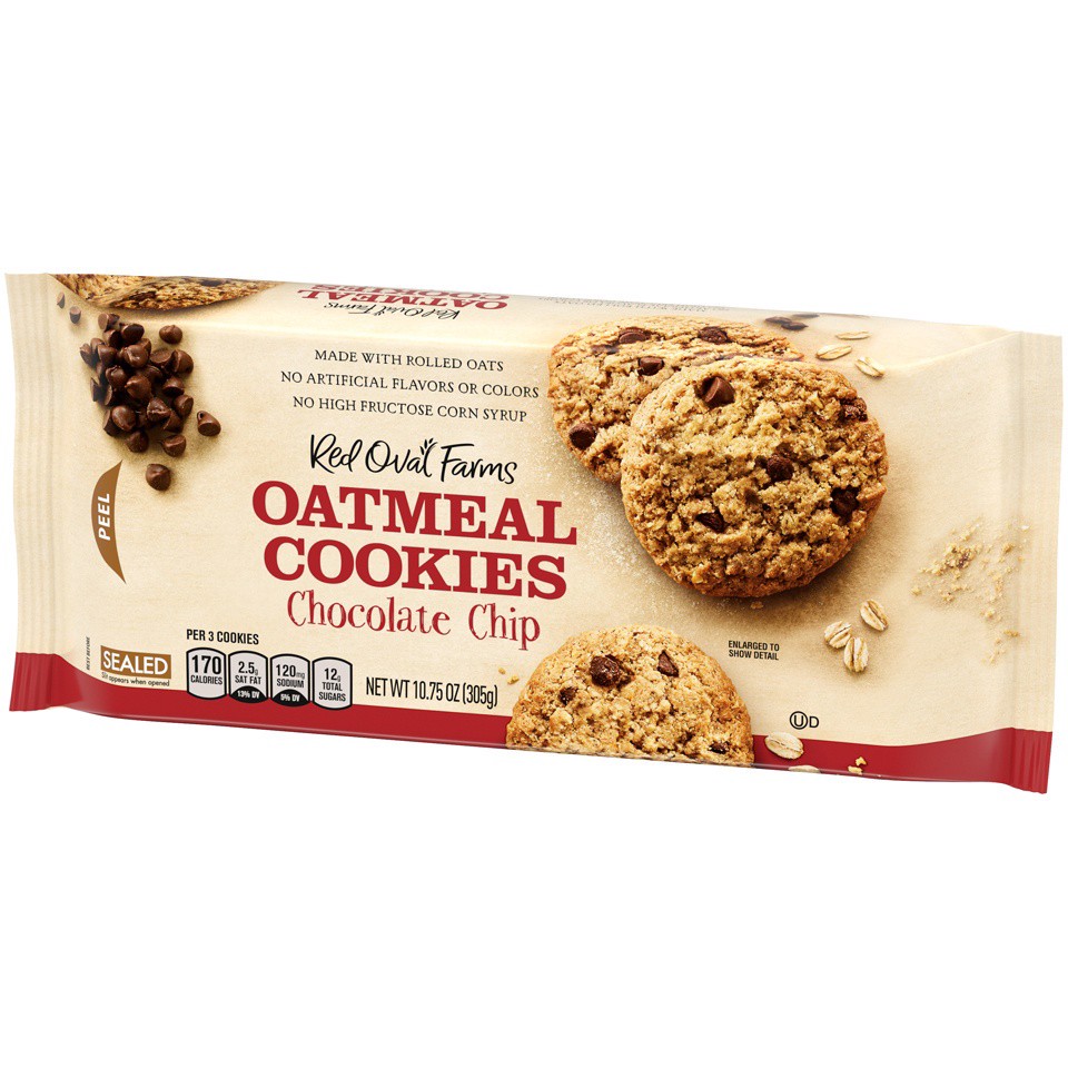 slide 4 of 7, Red Oval Farms Oatmeal Chocolate Chip Cookies, 10.75 oz