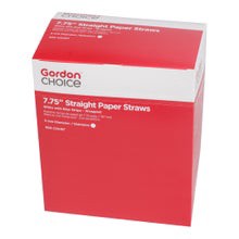 slide 1 of 1, Gordon Choice Straw 7.75" Ppr Wht Wrpd, 500 ct