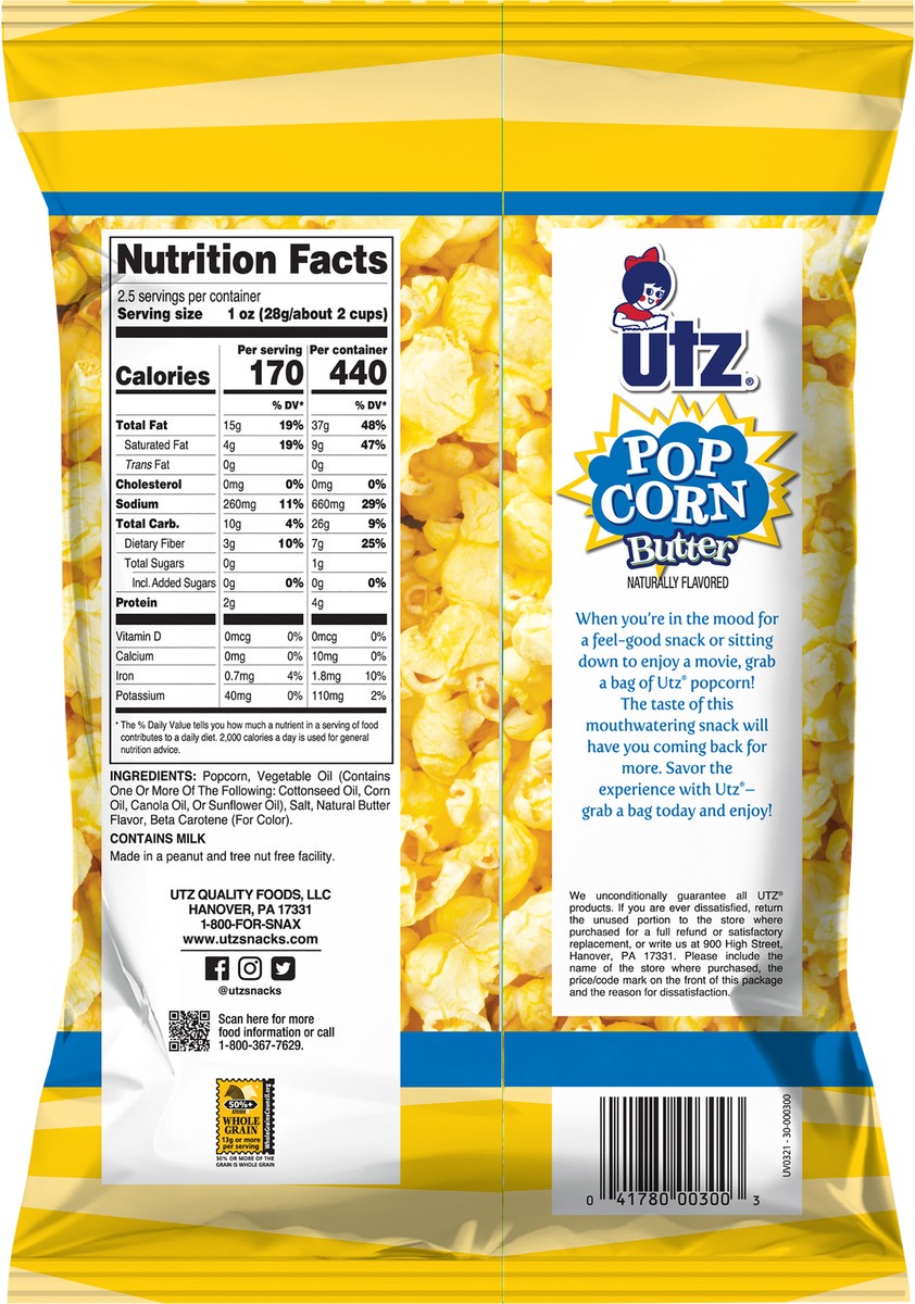 slide 9 of 11, Utz 2.5 oz Utz Butter Popcorn, 2.5 oz