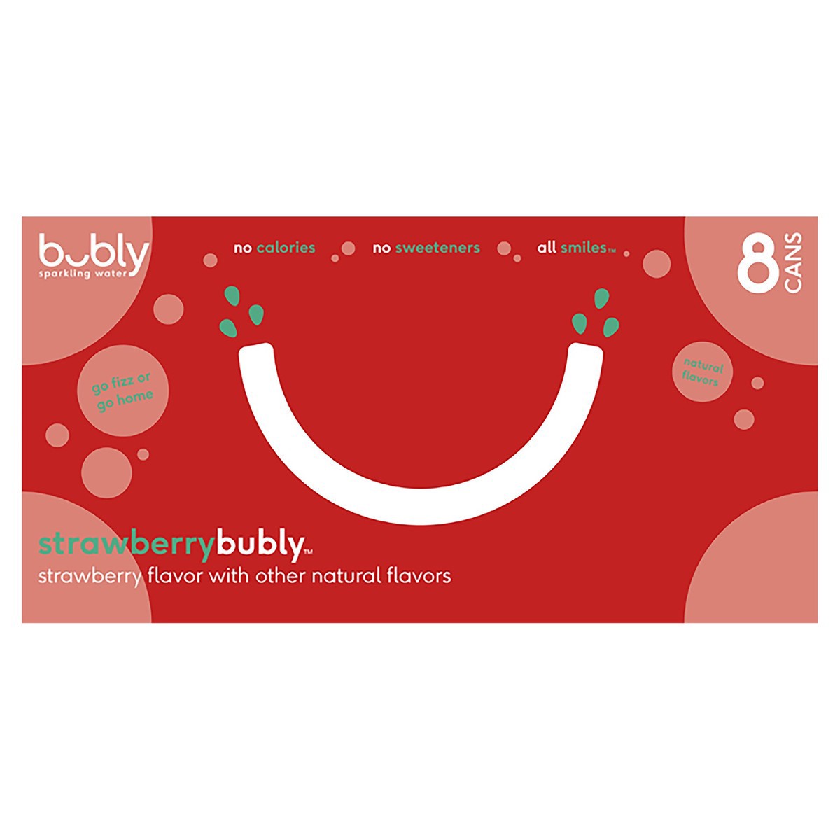 slide 9 of 11, bubly Strawberry Sparkling Water, 8 ct