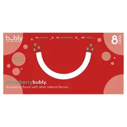 bubly Sparkling Water Strawberry - 96 oz
