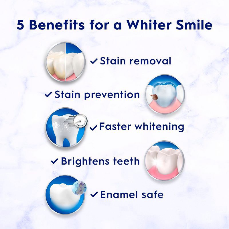 slide 6 of 6, Crest 3D White Brilliance Blast Teeth Whitening Toothpaste, 4.6 oz, Anticavity Fluoride Toothpaste, 100% More Surface Stain Removal, 24 Hour Active Stain Prevention, 4.6 oz