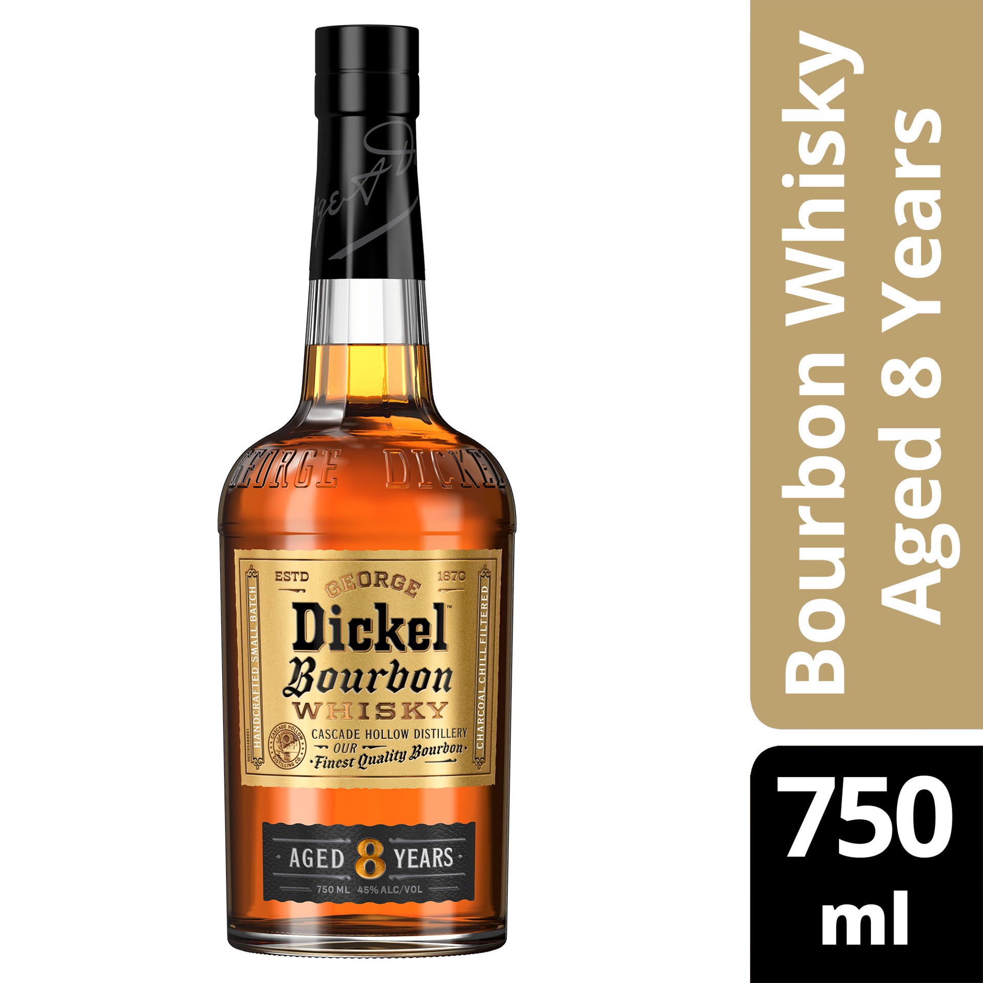 slide 3 of 5, George Dickel Whiskey - American, 750 ml