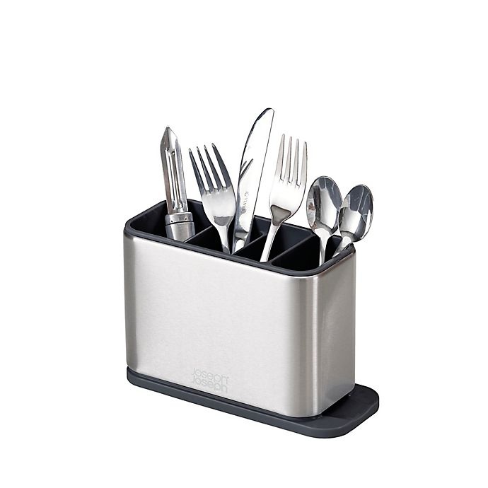 slide 1 of 4, Joseph Joseph Surface Cutlery Drainer - Stainless Steel, 1 ct